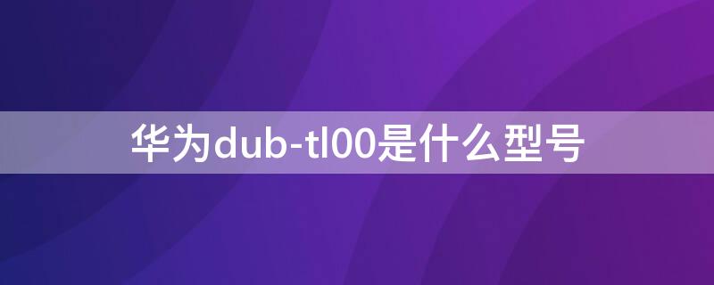 华为dub-tl00是什么型号（华为dub-tl00a是什么型号）