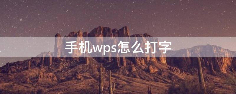 手机wps怎么打字（手机wps怎么打字空白了呢）