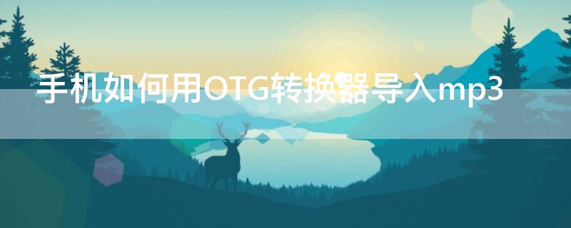 手机如何用OTG转换器导入mp3 苹果手机如何用OTG转换器导入mp3