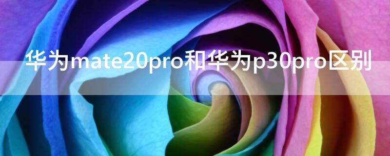 华为mate20pro和华为p30pro区别 华为p30pro与华为mate20pro