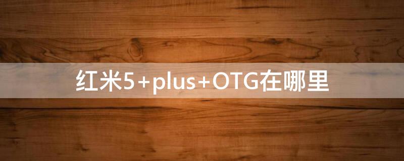 红米5 plus OTG在哪里