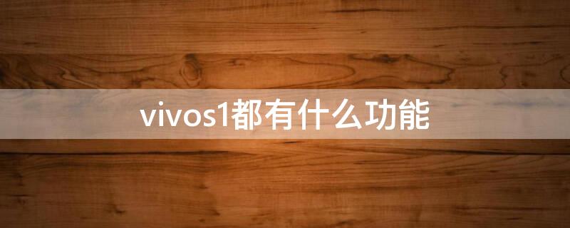 vivos1都有什么功能（vivos1pro有什么功能）