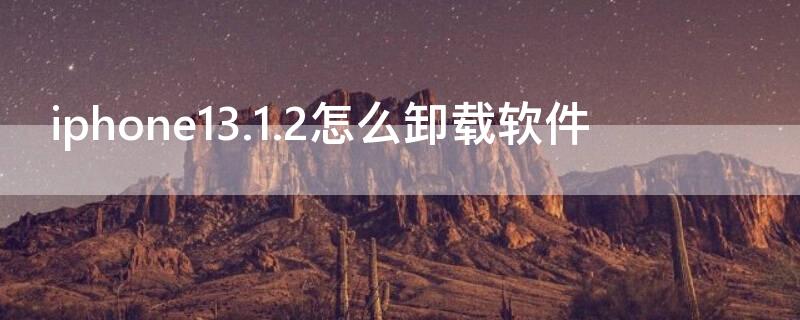 iPhone13.1.2怎么卸载软件 ios12.4怎么卸载软件