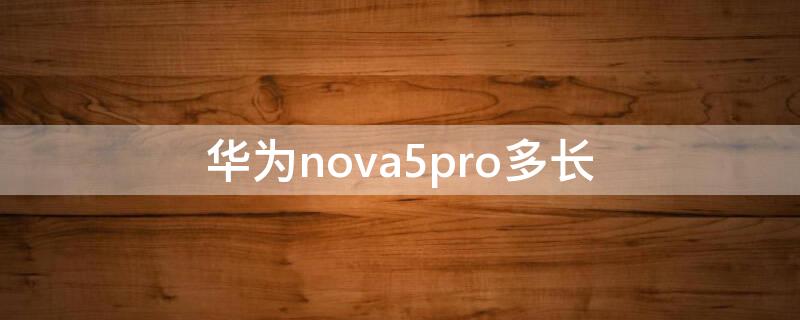 华为nova5pro多长 华为nova5pro多长多宽