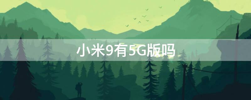 小米9有5G版吗 小米9有5g版本吗