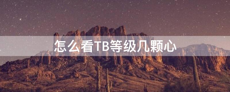 怎么看TB等级几颗心