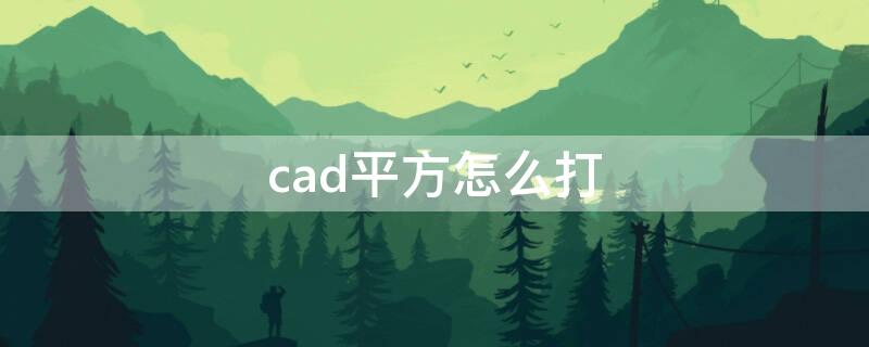 cad平方怎么打（CAD平方怎么打出来m2）