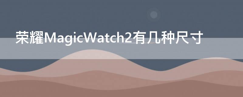 荣耀MagicWatch2有几种尺寸（荣耀magicwatch2参数）