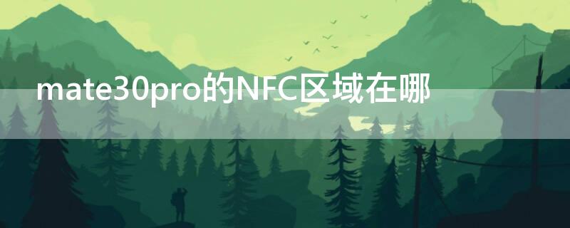 mate30pro的NFC区域在哪 mate30pro如何打开NFC