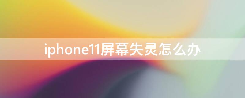 iPhone11屏幕失灵怎么办(iPhone11屏幕失灵怎么办)