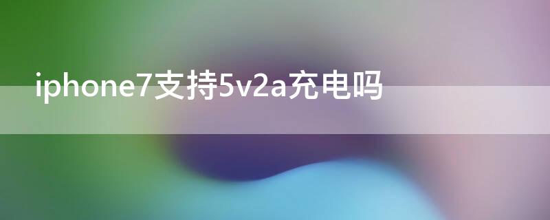 iPhone7支持5v2a充电吗（iphone7能用5v2a充电吗）