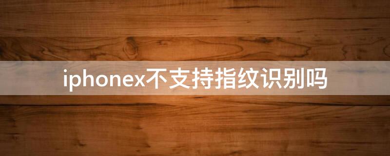 iPhonex不支持指纹识别吗（苹果x不支持指纹识别吗）