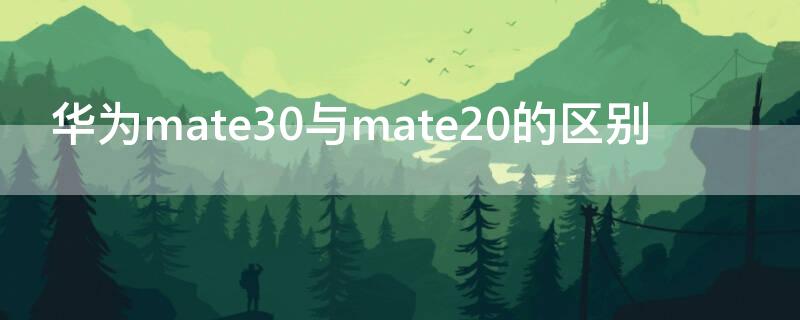 华为mate30与mate20的区别（华为mate30与mate20的区别大小）