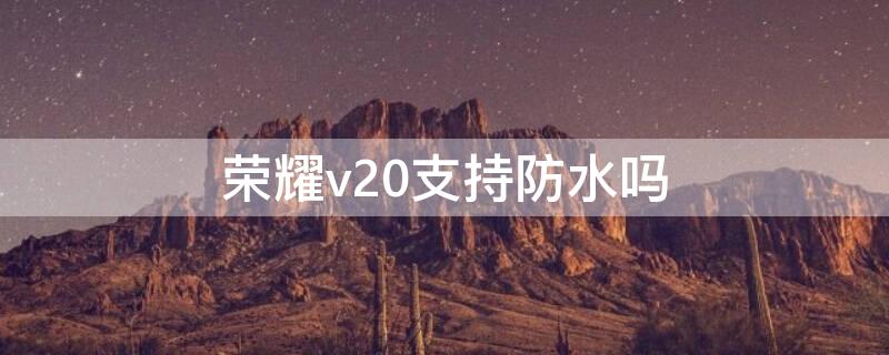 荣耀v20支持防水吗（荣耀v20支持防水吗怎么样）