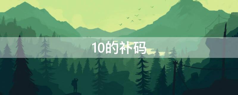 10的补码 十进制-10的补码