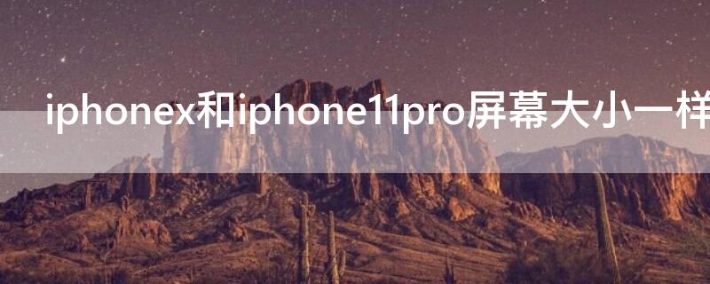 iPhonex和iPhone11pro屏幕大小一样吗 iphonexs和iphone11pro屏幕一样大吗