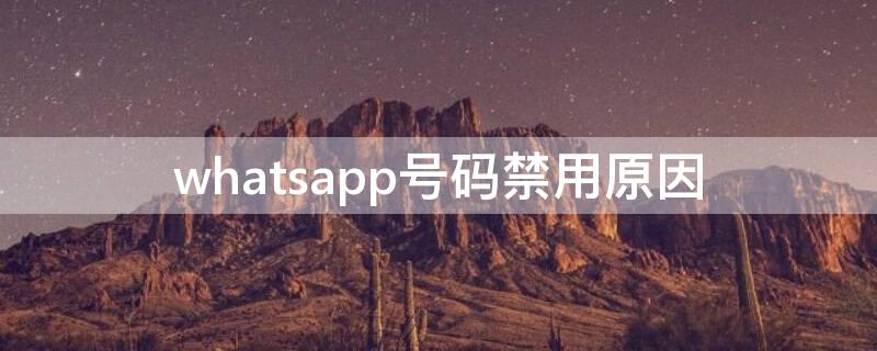 whatsapp号码禁用原因(whatsapp手机号码被禁用后多久可以解禁)