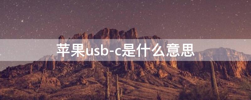 iPhoneusb-c是什么意思 苹果的usbc有啥用