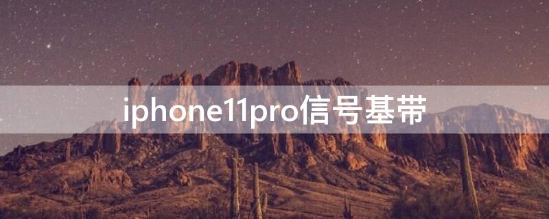 iPhone11pro信号基带 iPhone11pro信号基带