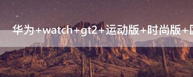 华为 watch gt2 运动版 时尚版 区别