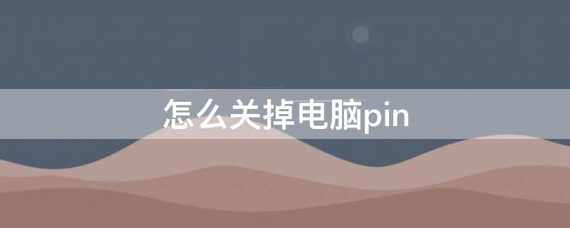 怎么关掉电脑pin pin码电脑忘记开不了机