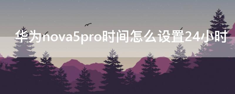 华为nova5pro时间怎么设置24小时 华为nova5pro手机时间在哪里设置