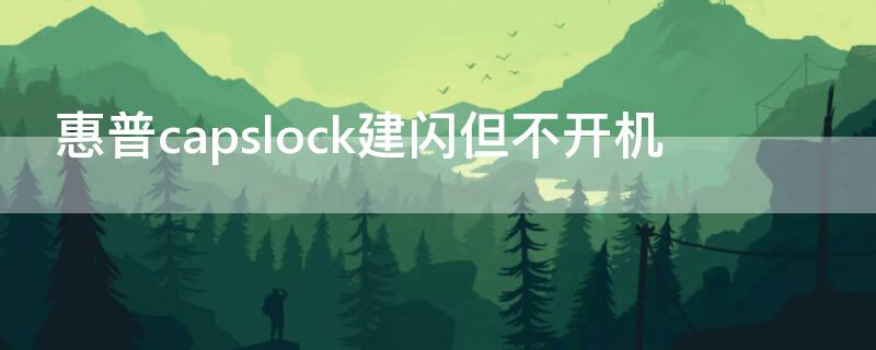 惠普capslock建闪但不开机（惠普电脑开不了机capslock键闪烁）