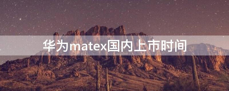 华为matex国内上市时间（华为mate x发售）