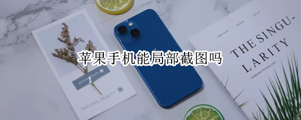 苹果手机能局部截图吗 苹果手机截图可以截局部吗