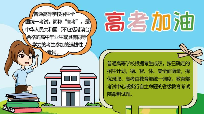 高考加油手抄报