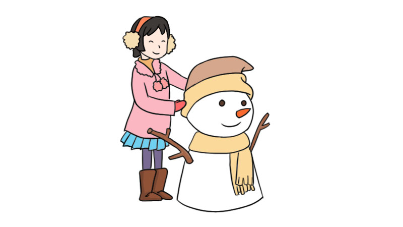 冬至堆雪人简笔画