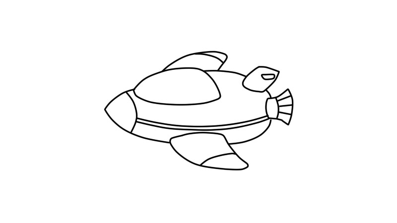 现在与未来的交通工具简笔画画法