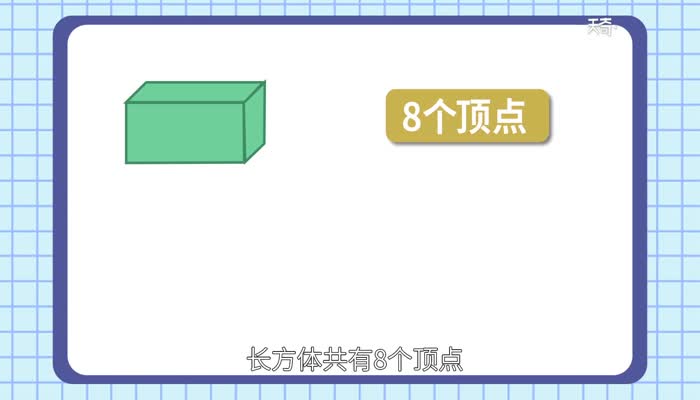 长方体有几个顶点几条棱几个面