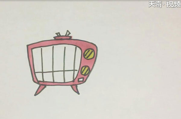电视的简笔画