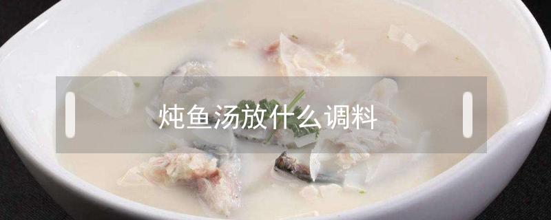 炖鱼汤放什么调料 炖鱼汤放什么调料最佳