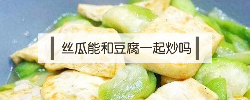 丝瓜能和豆腐一起炒吗 丝瓜可以和豆腐一起吃吗?丝瓜能和豆腐一块炒吗?