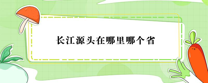 长江源头在哪里哪个省（长江源头在哪里哪个省头）