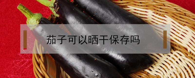 茄子可以晒干保存吗 晒好的茄子干怎么保存