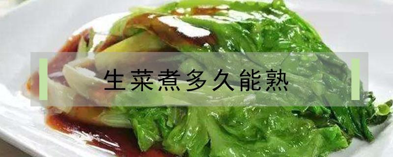 生菜煮多久能熟(生菜煮多久可以熟)