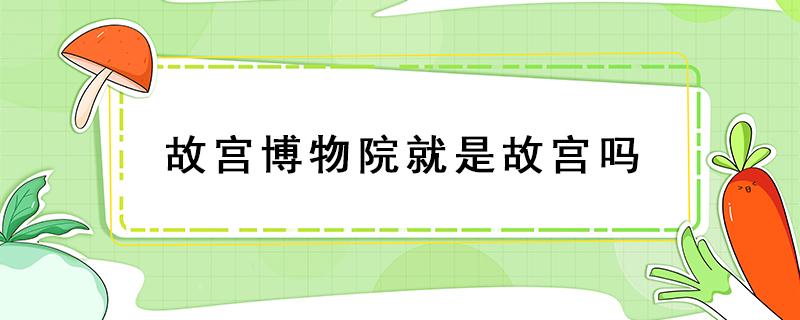 故宫博物院就是故宫吗（故宫博物院是怎样的）