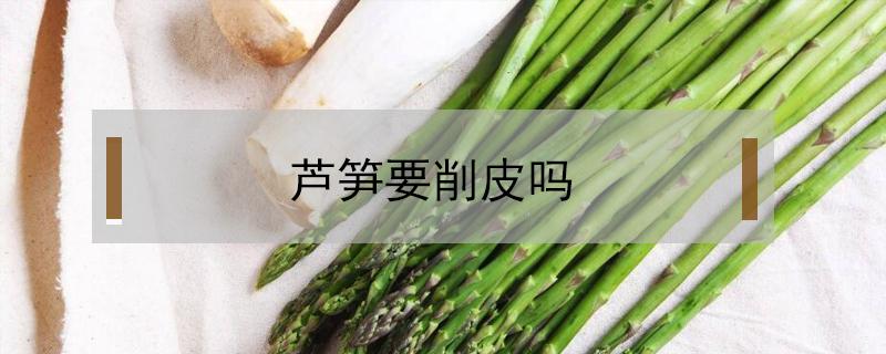 芦笋要削皮吗 芦笋要削皮吗?