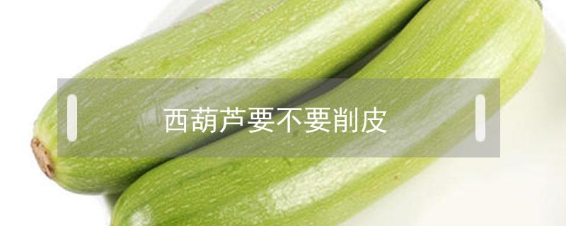 西葫芦要不要削皮 西葫芦要不要削皮去籽