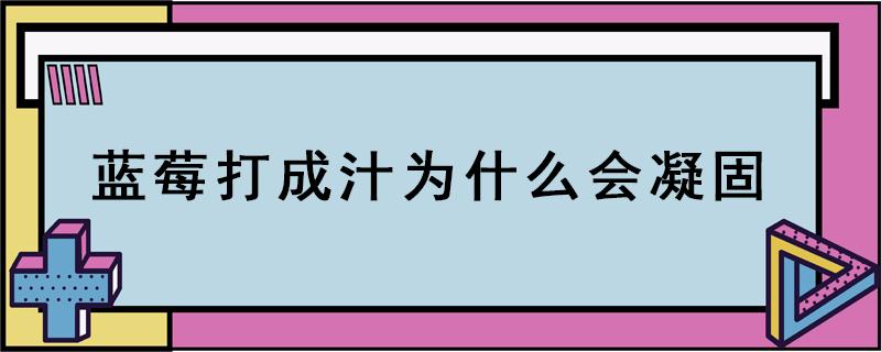 蓝莓打成汁为什么会凝固（蓝莓榨汁为什么会凝固）