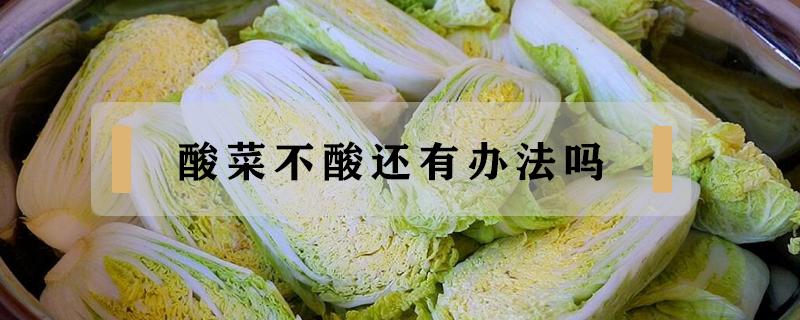 酸菜不酸还有办法吗 酸菜不酸有什么办法
