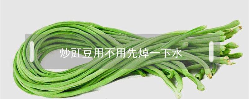 炒豇豆用不用先焯一下水（炒豇豆之前要焯一下水吗）