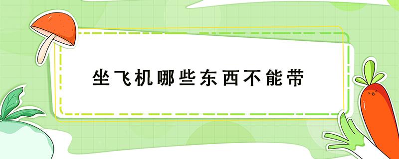 坐飞机哪些东西不能带（哪些东西不能带上飞机）