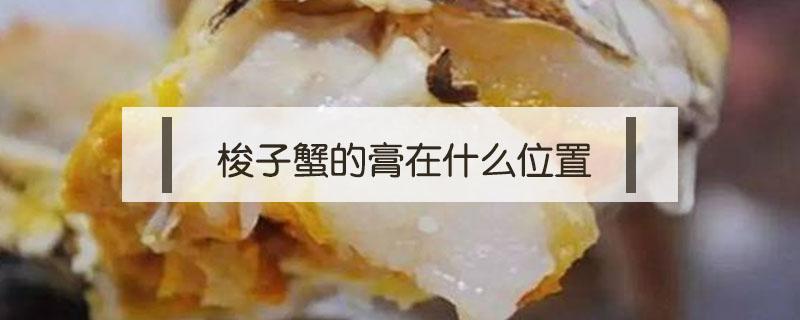梭子蟹的膏在什么位置(梭子蟹膏是什么)