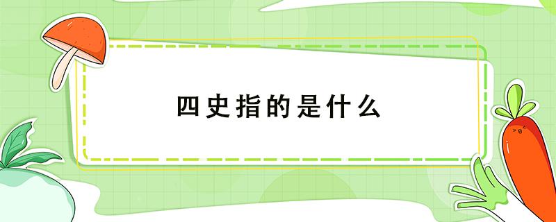 四史指的是什么 四史指的是什么时候