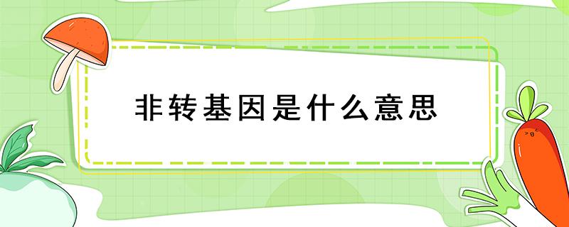 非转基因是什么意思 菜籽油非转基因是什么意思