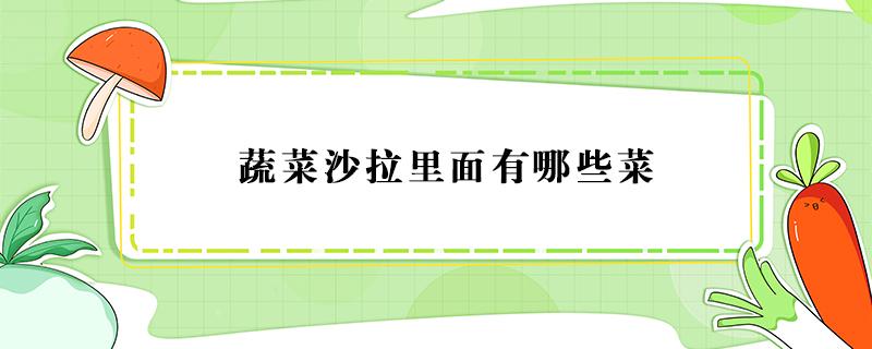 蔬菜沙拉里面有哪些菜 饭店蔬菜沙拉里面有哪些菜